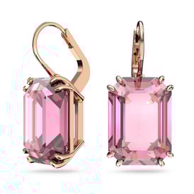 Pendientes - Millenia, size octogonal, Rosas, Baño tono oro rosa
